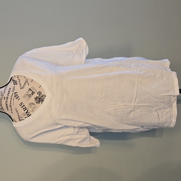Hanes White V-neck Tee - Picture 1 of 4